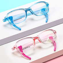 儿童防蓝光时尚TR硅胶儿童全框眼镜可调镜腿透明儿童眼镜批发7017