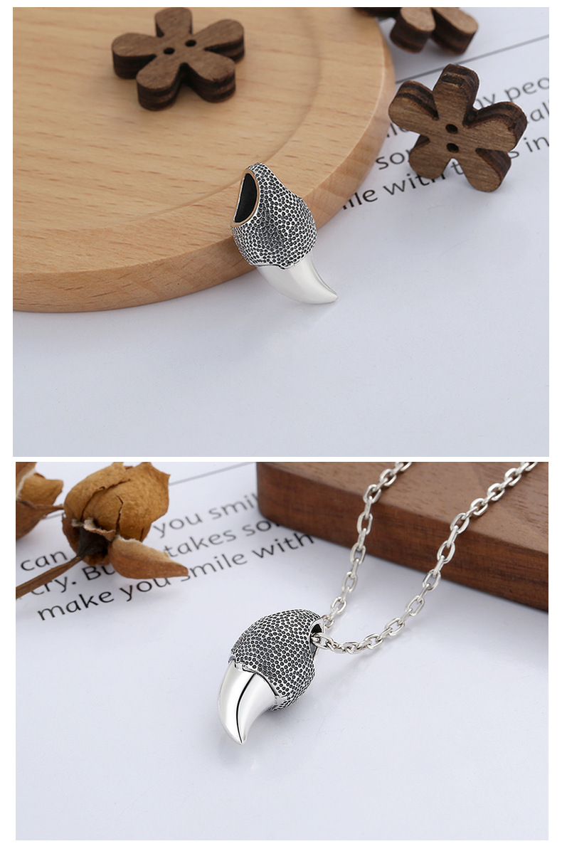 云潮轩s925纯银复古国潮时尚简约配件2022本命年生肖虎爪饰品材料