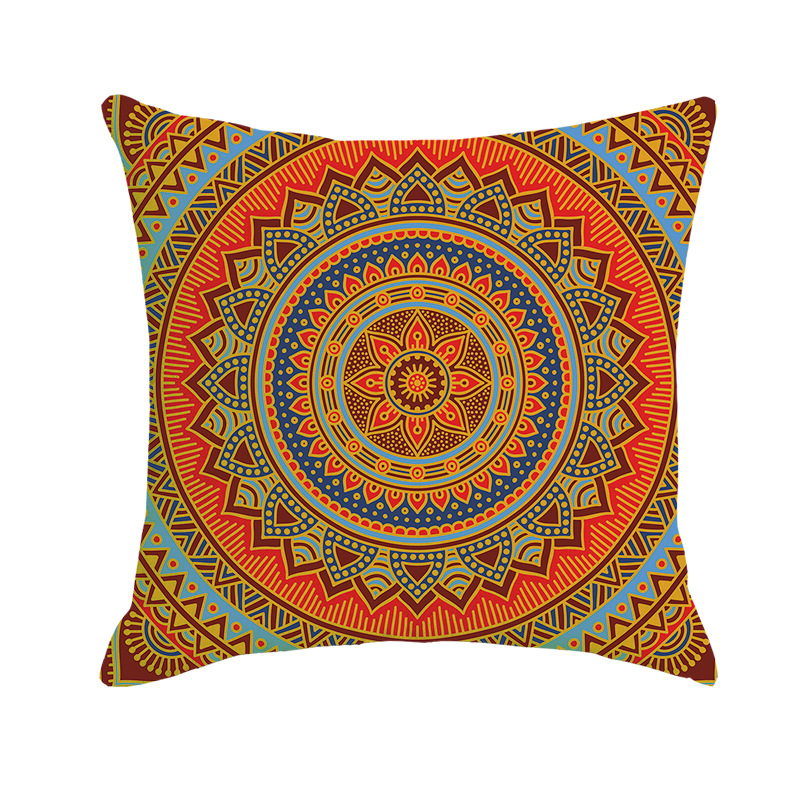 Cross-Border New Products Mandala Vintage Printed Linen Series Throw Pillowcase Sofa Bedroom Home Supplies Pillow Cover