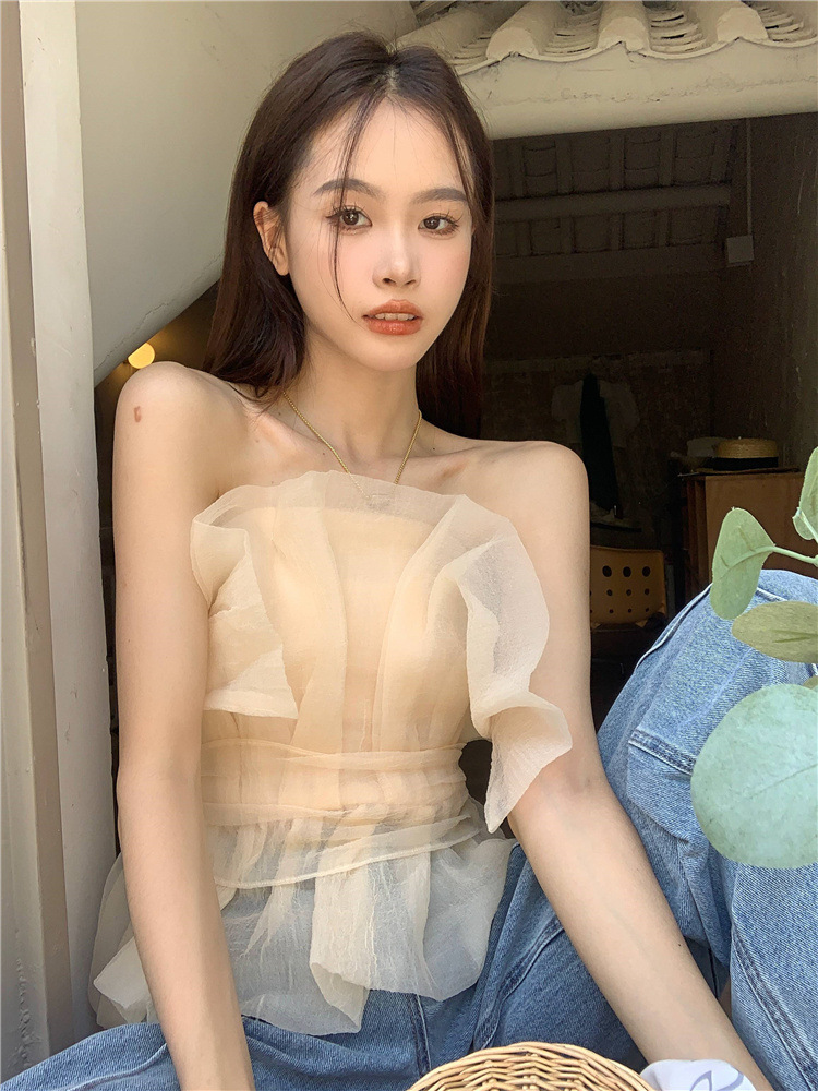 女抹胸裹胸图片