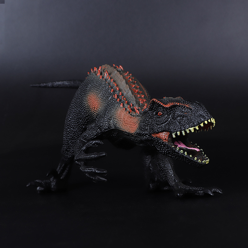 跨境侏罗纪暴虐迅猛龙模型玩具 实心塑胶仿真恐龙模型电影同款