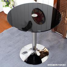 G3YN钢化玻璃圆桌小户型现代简约飘窗茶几小桌子经济型时尚餐桌洽