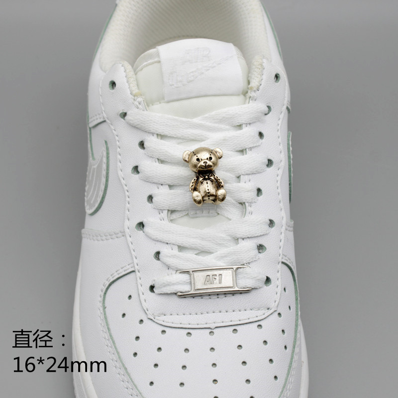 Air Force One Shoe Accessories DIY Shoelace Buckle Decorative Rhinestone Foam Board Shoe Ornament Metal Hardware Violent Bear Buckle