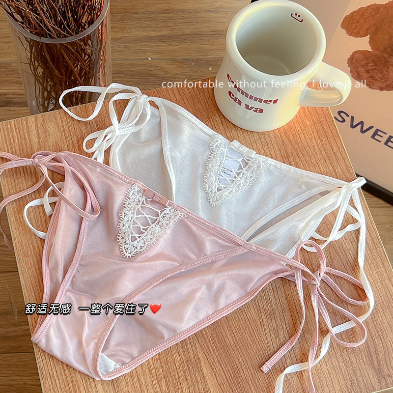 Women's Lace Underwear Meet Summer [Full of Girly Heart] Summer Low Waist Pure Girly Briefs