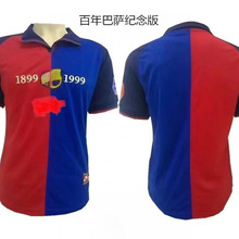 1899-1999年经典巴塞复古足球上衣百年经典巴塞足衫短袖衫