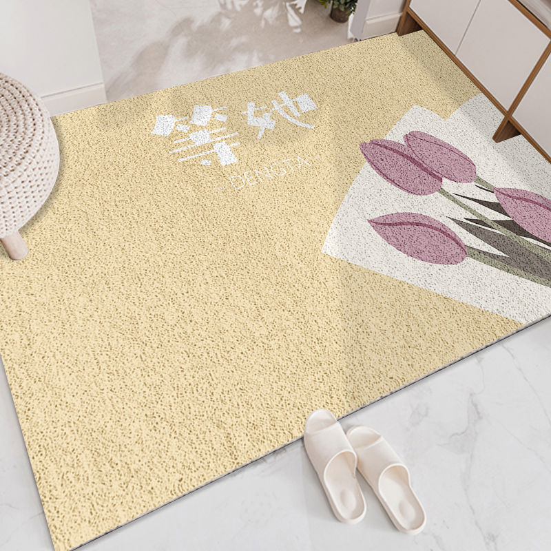 Flower Delivery Pvc Loop Floor Mat Door Entry Door Simple Door Mat Wear-Resistant Stain-Resistant Carpet Hallway Cutting Mat