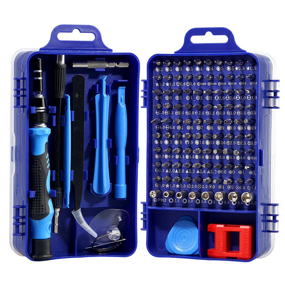 Wholesale Clock Digital Mobile Phone Disassembly Repair Tools Carbon Steel Multi-Purpose 115-in-1 Affordable Version Screwdriver Set