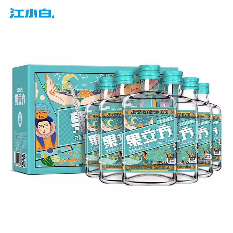 江小白果立方果酒水葡萄味果味酒168ml*24瓶整箱微醺果酒-阿里巴巴