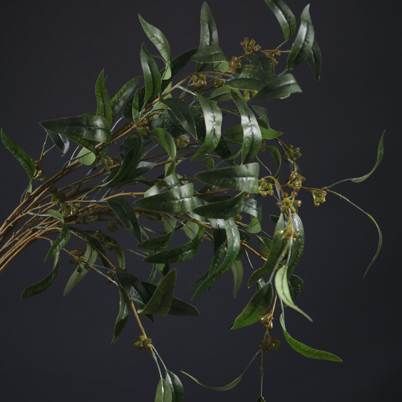 小桉树枝*16片 仿真花绿植 家居客厅软装摆设 婚庆捧花摄影道具