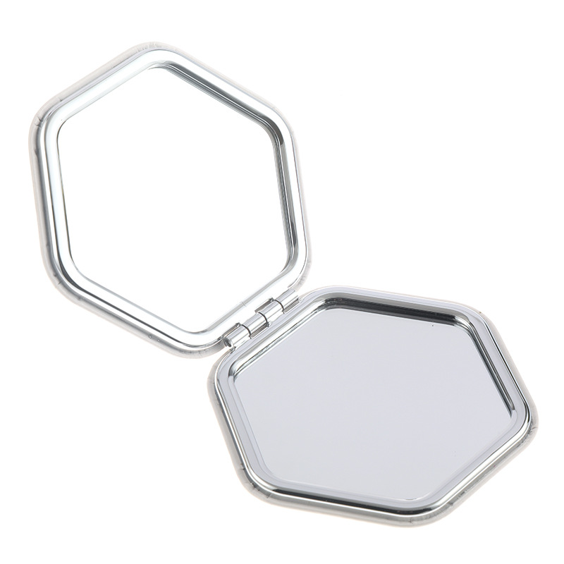 正方形不锈钢化妆镜胚随身折叠摔不破旅行镜子半成品简约轻薄镜子
