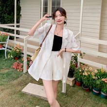 韩版短裤西装套装女2024夏季新款小个子高级感气质穿搭两件套