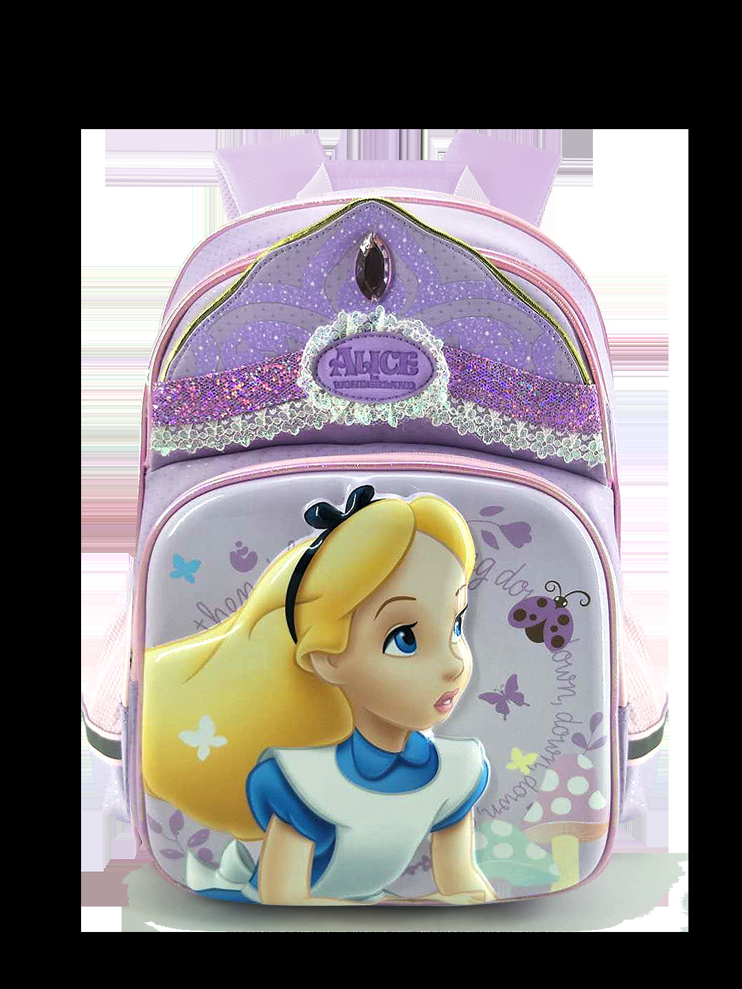 Disney Alice Series Lightweight Burden Reduction Large Capacity Wear-Resistant Stain-Resistant Children's Schoolbag Primary School Student Female Backpack