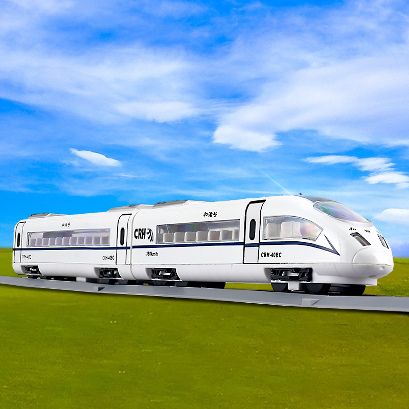 和谐号动车模型中国高铁子弹头合金火车模型子弹头套装66360ab