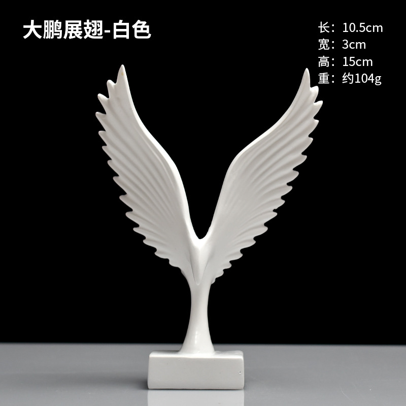Factory Direct Sales Foreign Trade Exclusive Mini Dapeng Wings Nordic Modern Living Room Study Home Ornament Creative Ornaments
