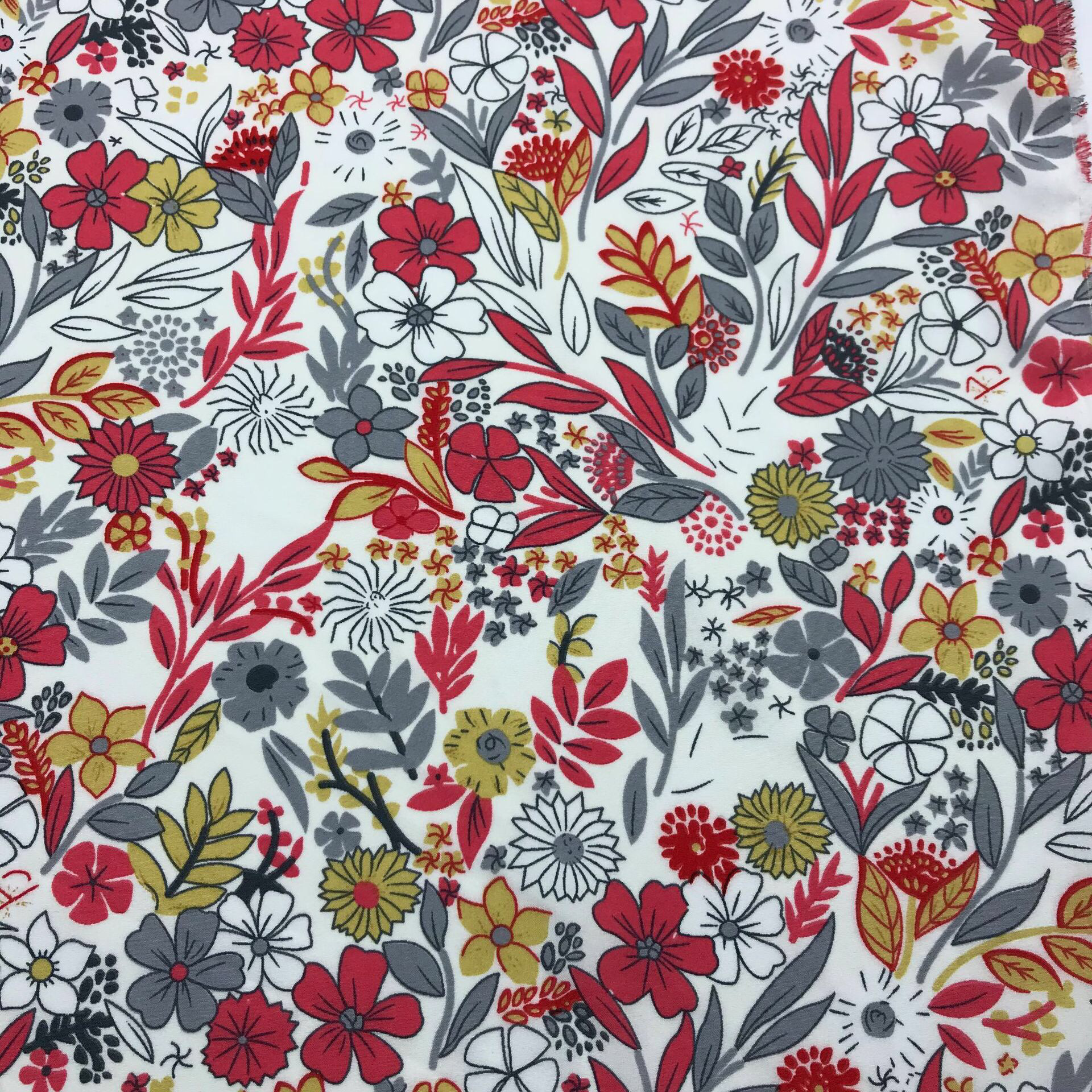 2021新款 超柔软100d四面弹面料碎花衣裙服装布料碎花新款 中大