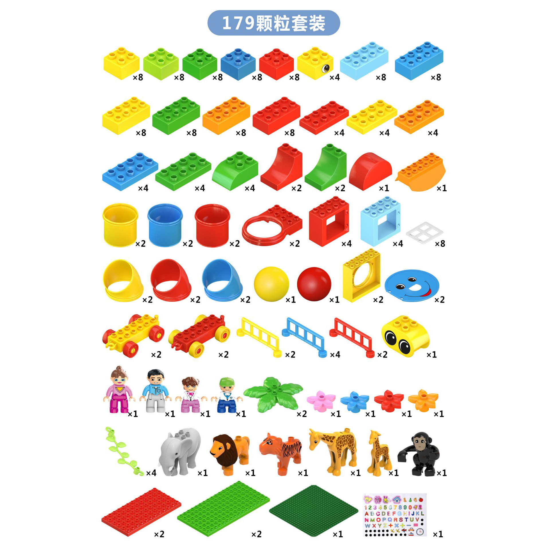 兼容乐高年糕179p大颗粒管道积木玩具糕妈创意拼搭机械科技送课程