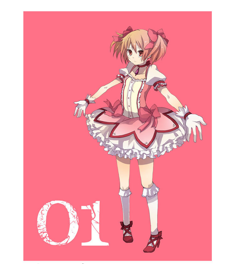 魔法少女小圆鹿目圆香cos服 cosplay服装变身战斗服 角色扮演服