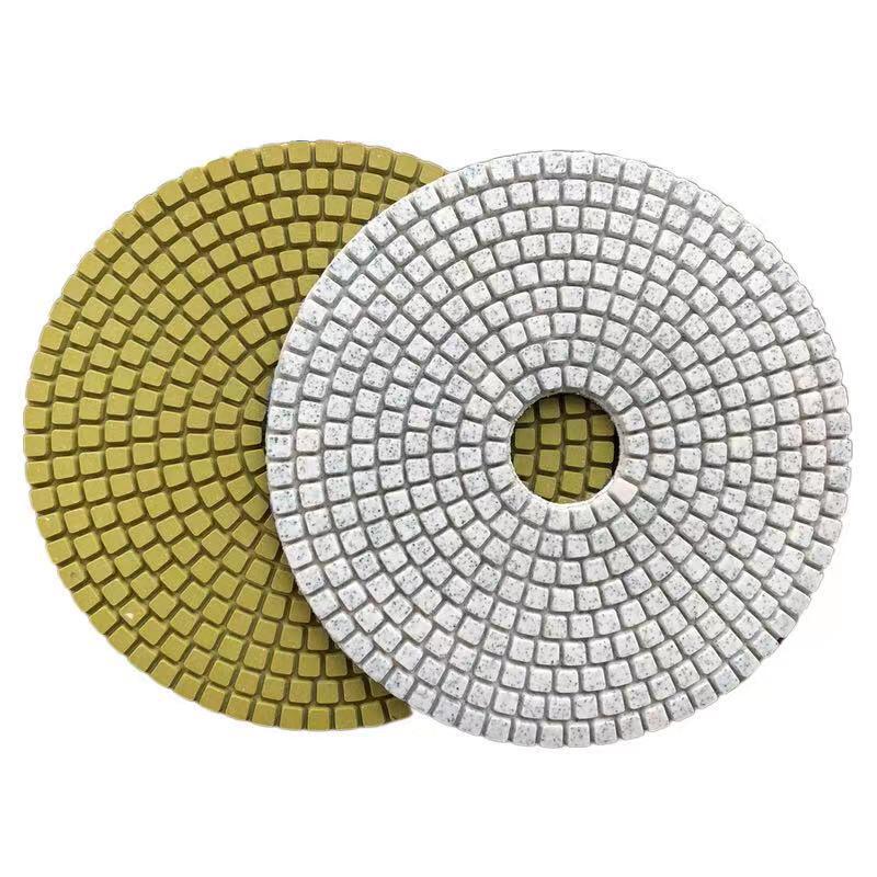 150mm金刚石水磨片 6寸石材抛光片 自动磨机树脂片 石材打磨片