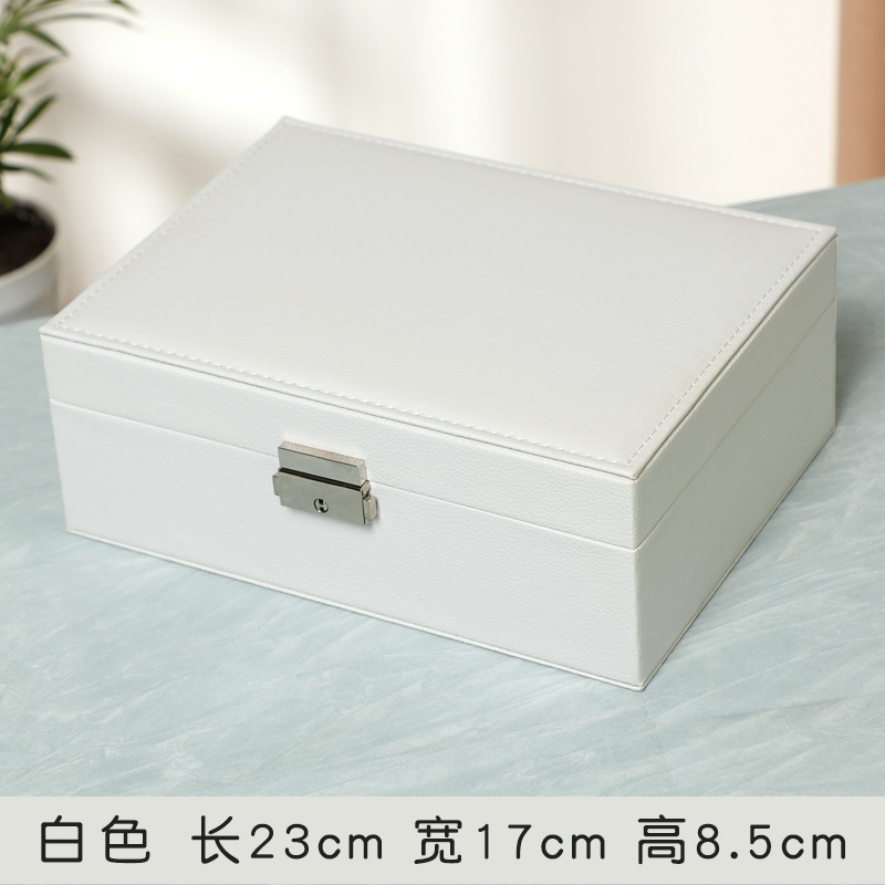 Spot Flannel Large Capacity Double-Layer Multifunctional Jewelry Box Jewelry Box Ring Bracelet Necklace Storage Box Wholesale