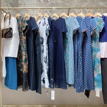 一二线品牌折扣女装批发米莱达中老年40-50岁妈妈款24夏季连衣裙