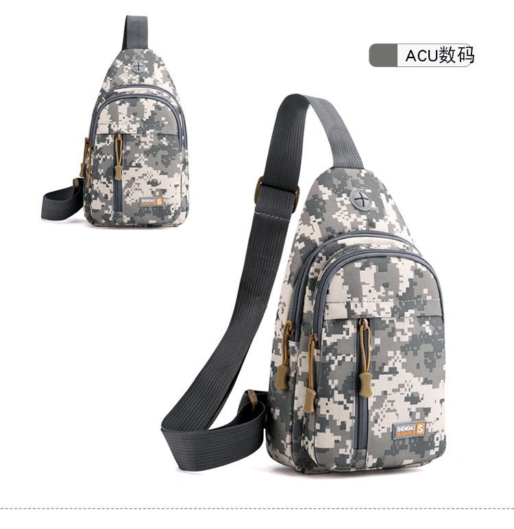 Men's Trendy Business Chest Bag Walking Casual Headset Messenger Bag Trendy One-Shoulder Chest Bag Fashion Canvas Chest Bag