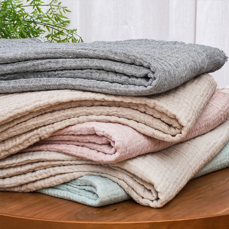 2022新款纯棉毛毯a类毛巾毯午睡毯子沙发盖毯休闲披毯纯色小毯子