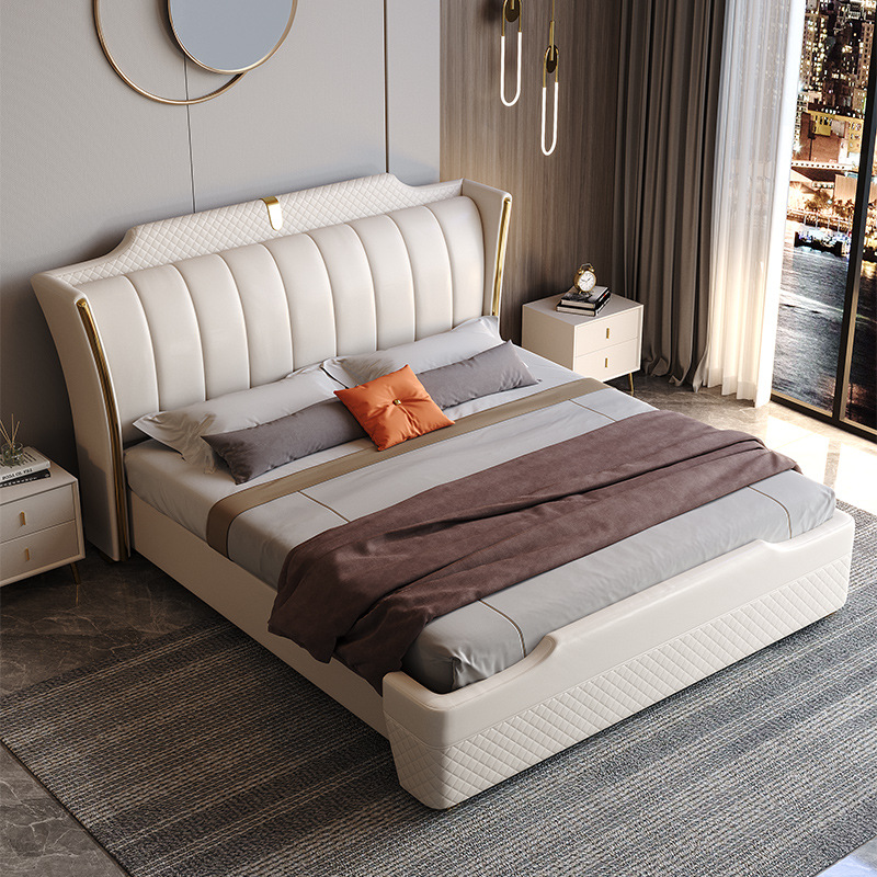 欧式高档真皮床