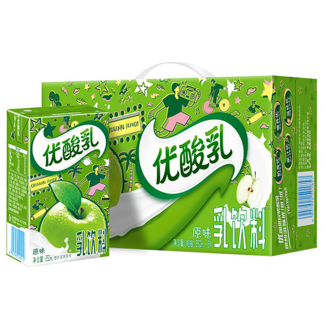 优酸乳250ml*2盒/6盒原味饮品酸奶饮料散装儿童牛奶批发