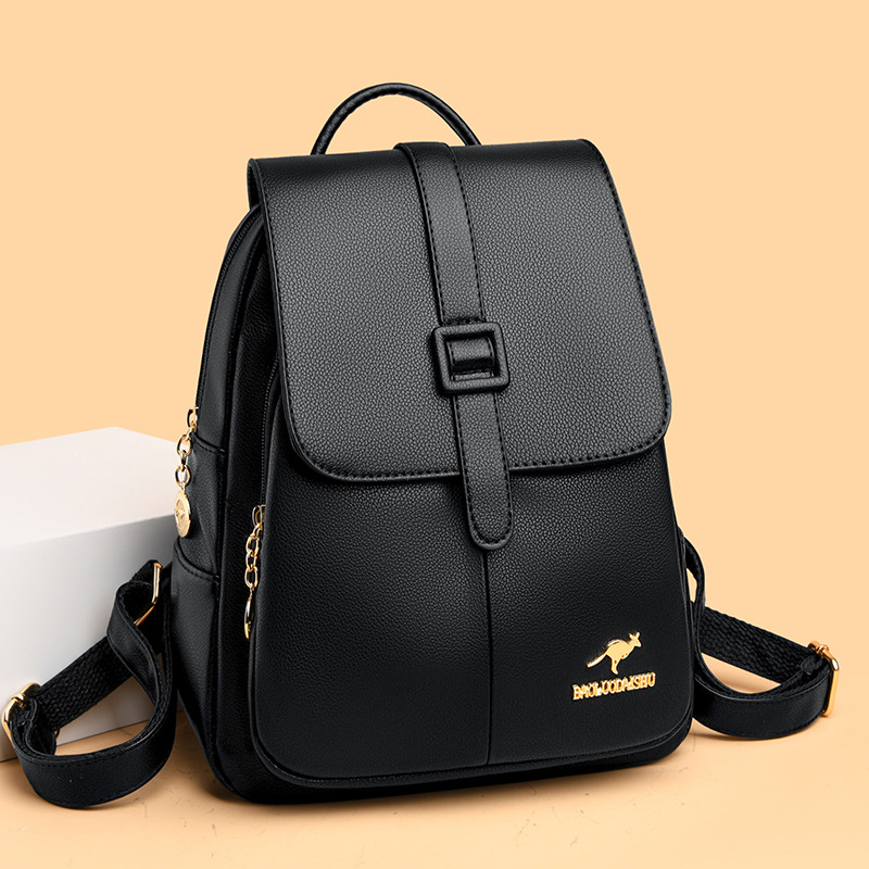 双肩包女2024新款韩版简约时尚女士背包通勤百搭大容量单肩休闲包