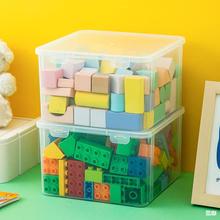 桌面透明收纳盒塑料儿童玩具乐高积木收纳盒数据线拼图储物展示盒