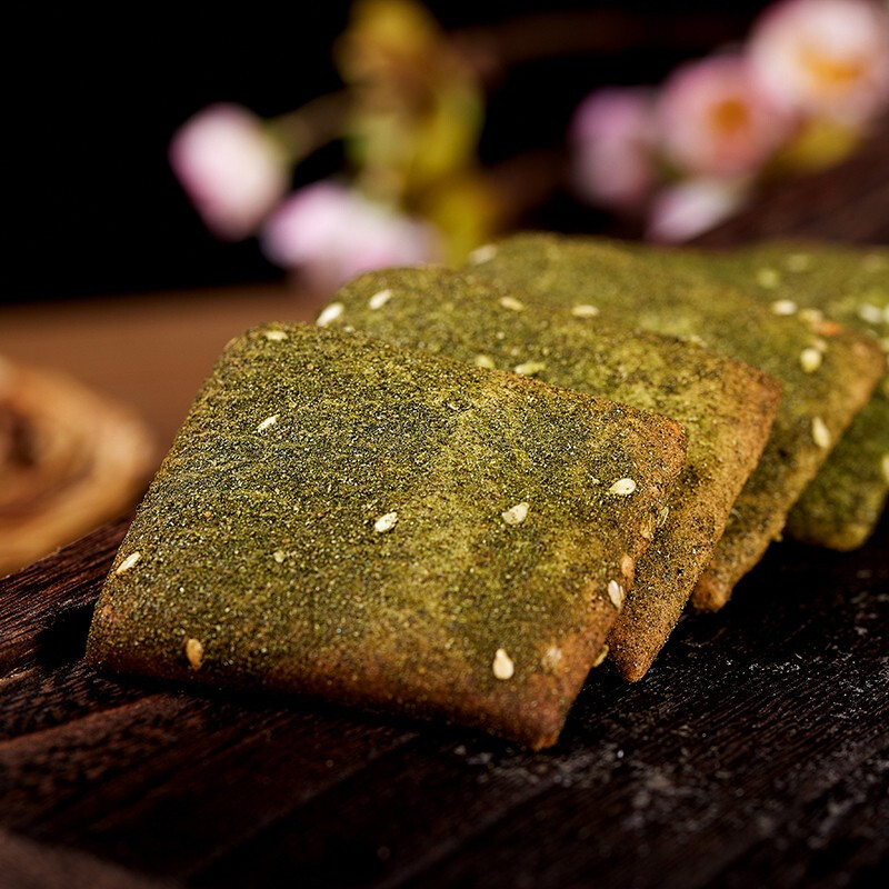 宁波奉化溪口特产苔菜饼散装网红零食苔条饼海苔味饼干千层饼500g