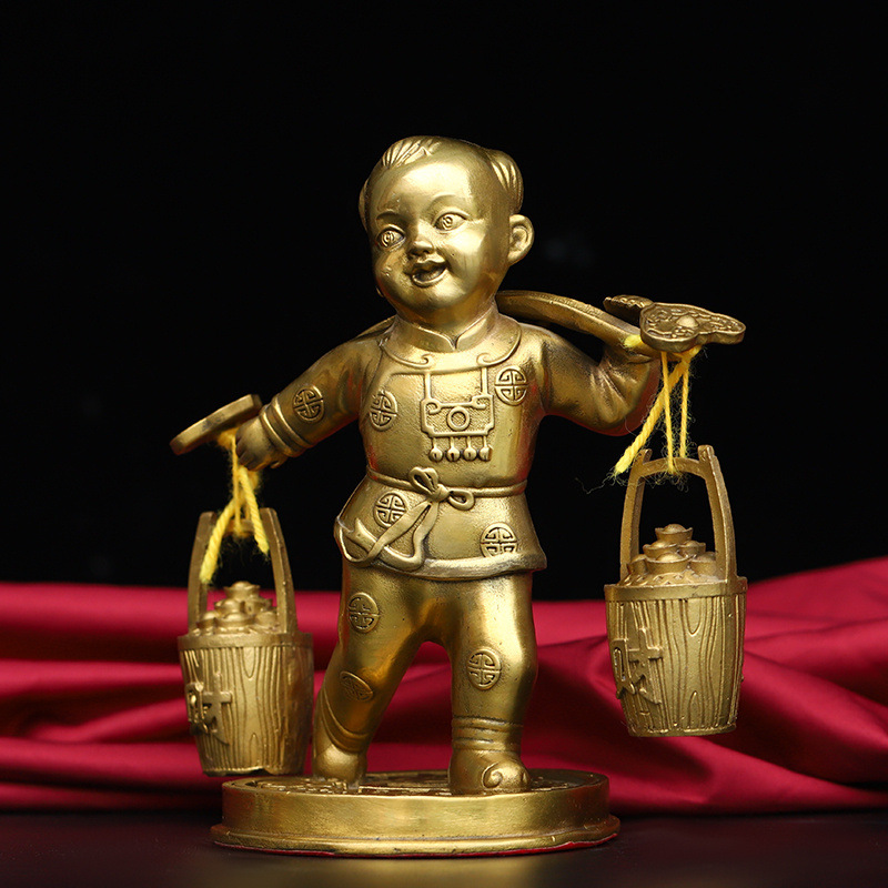 批发运财童子挑财送财童子家居装饰品室内摆件