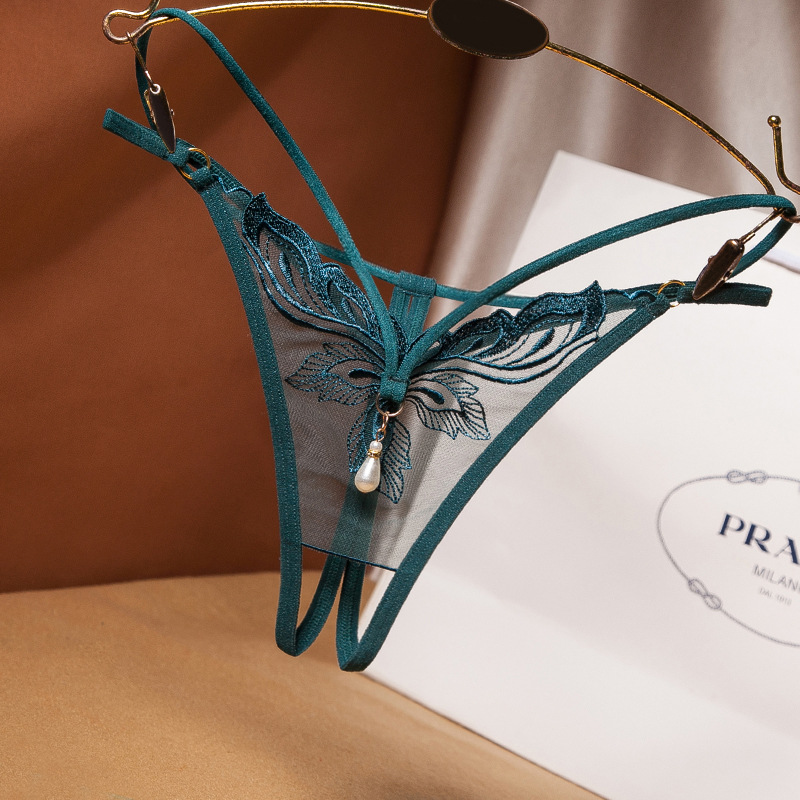 性感情趣内裤维密内衣诱惑开档丁字裤女激情套装调情透骚绣花2247