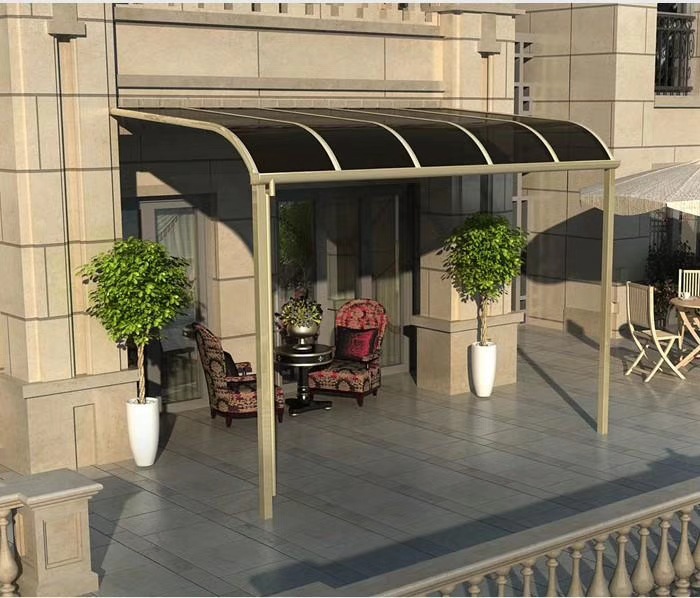 别墅露台遮阳防雨棚 户外家用隔热阻燃耐力板棚 私人定制上门安装