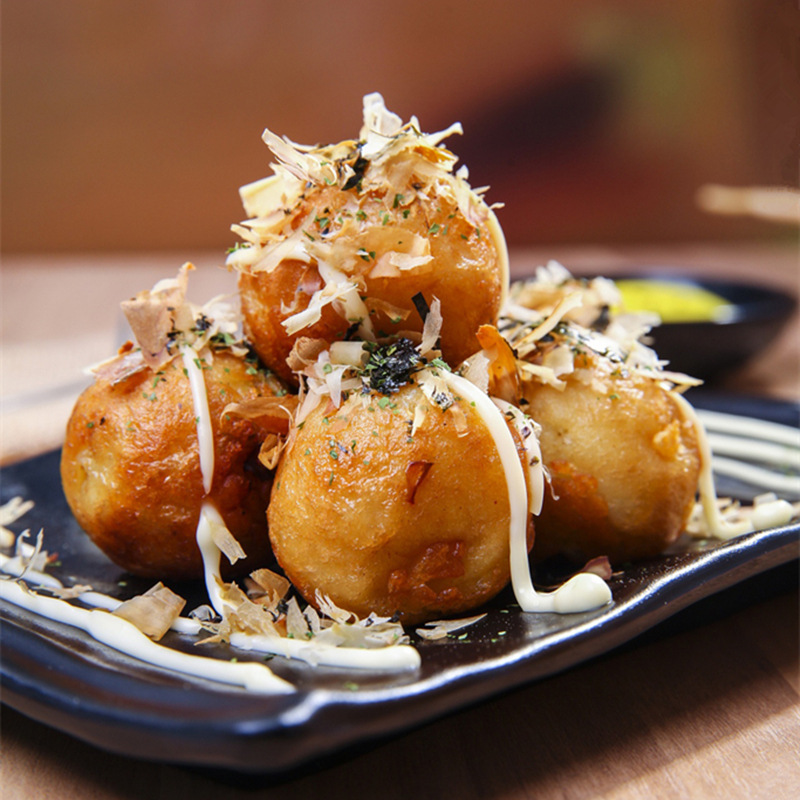 甲一堂速冻章鱼小丸子1kg 日式章鱼烧40粒烧烤油炸即食海鲜鱼丸