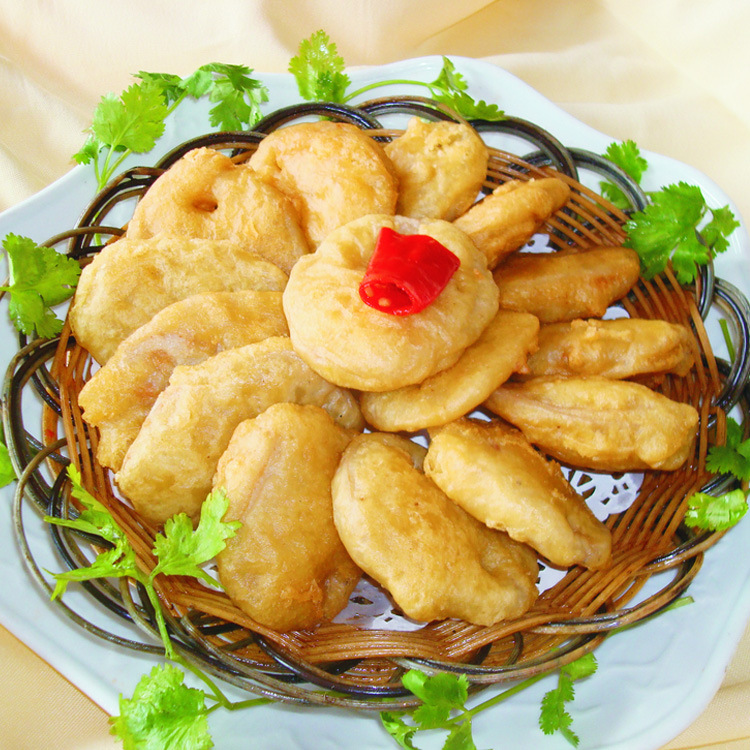 瑞发德脆香藕合1kg耦合裹粉藕片传统早茶油炸点心冷冻半成品小吃