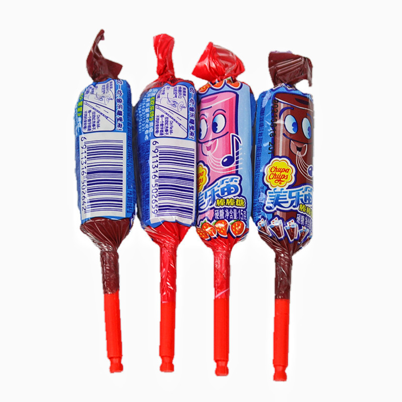 珍宝珠美乐笛棒棒糖15g*30支装整盒批发口哨糖网红糖果批发零食