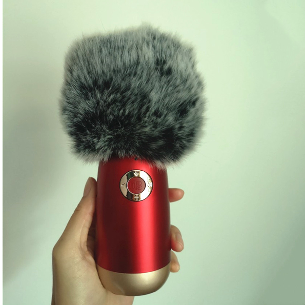 适用唱吧小精灵q3麦克风毛毛套话筒保护套防风毛罩防噪套加工定制