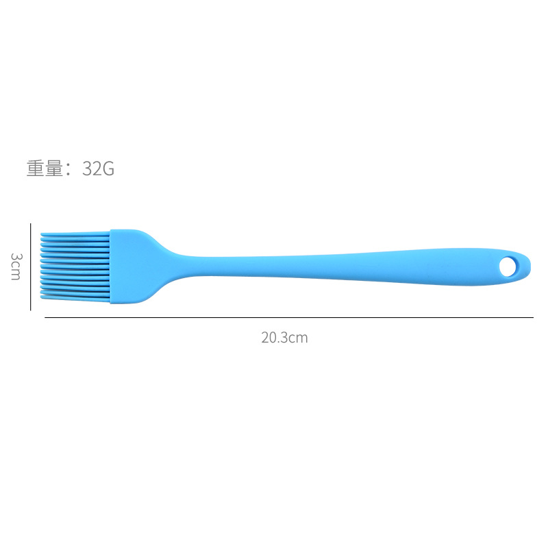 Wholesale Color Butter Brush Integrated Oil Brush Kitchen Stove Tea and Barbecue Silicone Brush Outdoor Barbecue Brush Small Size