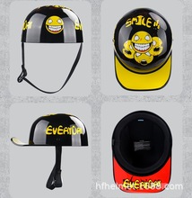 跨境复古头盔个性夏季棒球帽电动瓶车机车男女骑行哈雷瓢盔安全帽