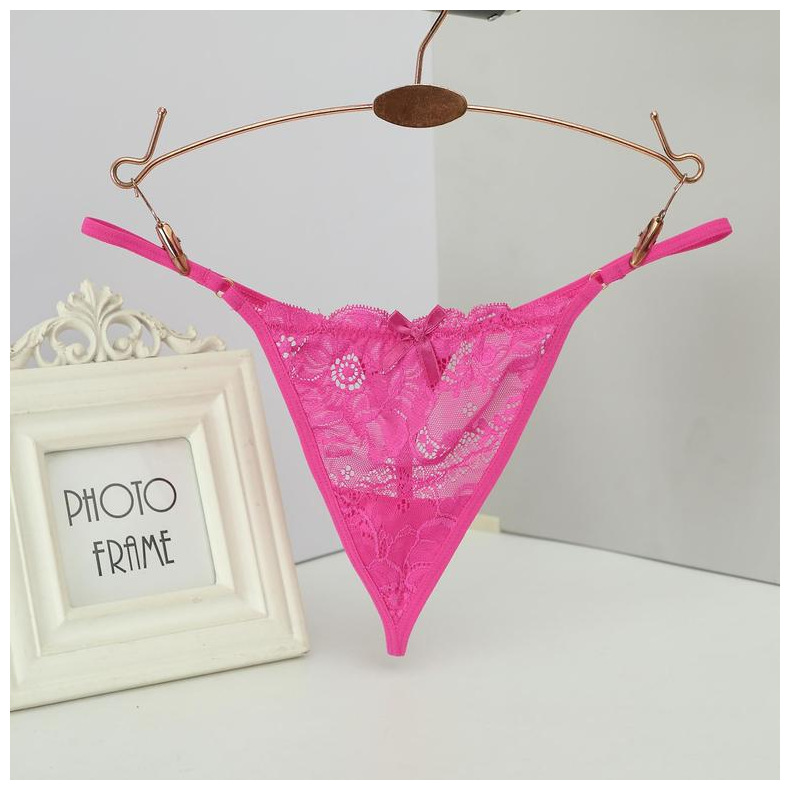 时尚性感蕾丝提花女士丁字裤t裤透明透视少妇诱惑内裤女火辣 1615
