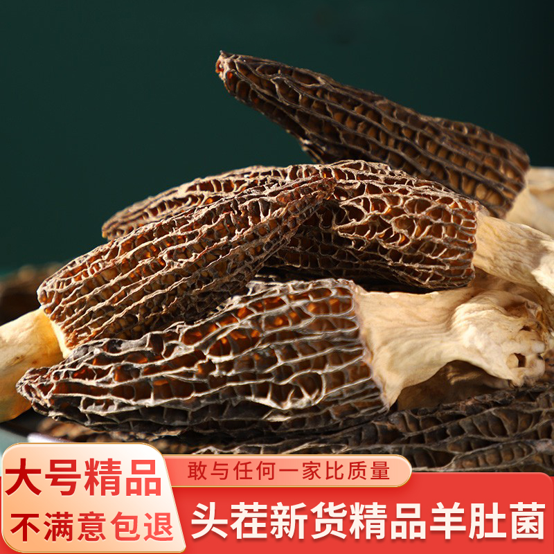 头茬云南羊肚菌干货500g新鲜牛肚菌礼盒官方旗舰店汤料包 图片_高清