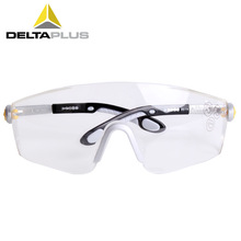 代尔塔101115护目镜防起雾防冲击防刮擦舒适型整片式侧边防护眼镜