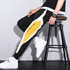 leisure time trousers man summer Thin section Easy leisure time trousers summer middle age Trend motion Ninth pants