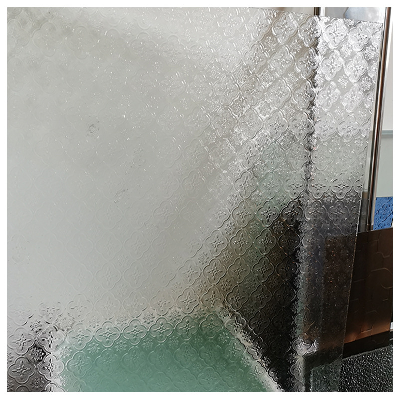 批量供应 3mm4mm5mm透明海棠压花玻璃