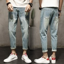 1404-1-x905-男春新款日系男日装潮流精品牛仔哈伦裤