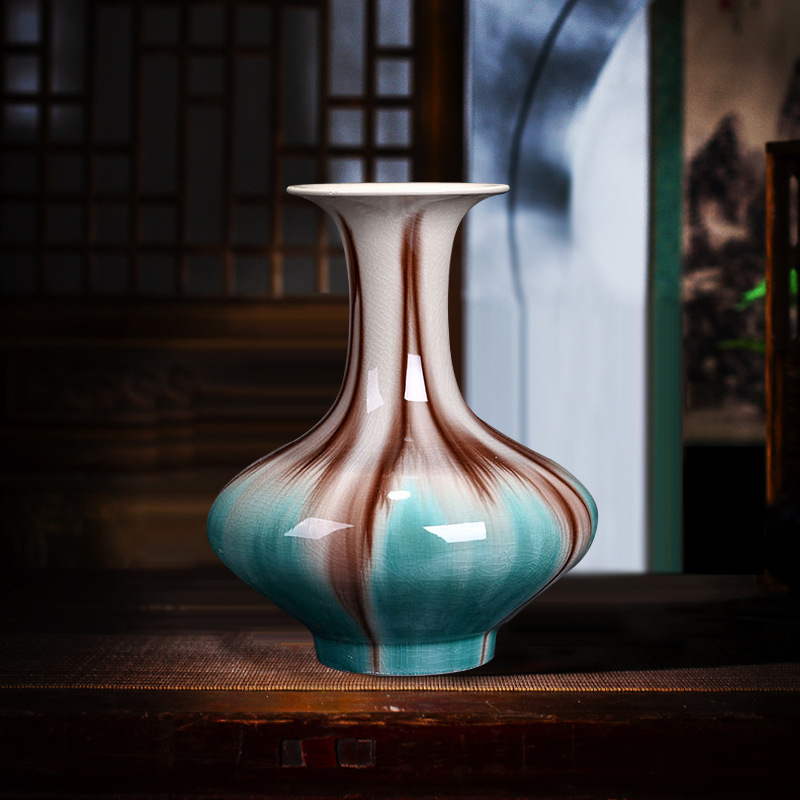 景德镇陶瓷 花瓶摆件插花器客厅装饰花瓶家居工艺品房间装饰品