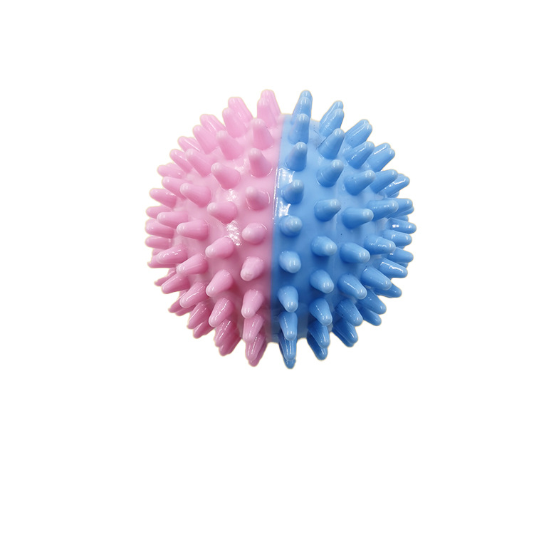 Cross-Border Pet Supplies Vocal Toy Ball Dog Bite-Resistant Elastic Ball Medium Large Dog Dog Chew Toy TPR Acanthosphere