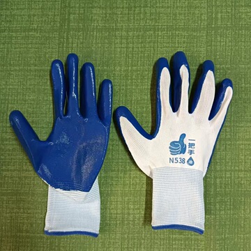 一把手n538白兰丁腈手套耐油耐磨尼龙搬运机械加工劳保胶皮手套