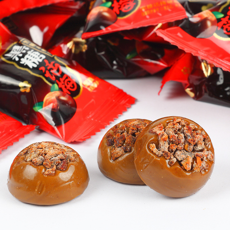 金冠黑糖话梅糖单粒价 酸甜硬喜糖果散装结婚庆伴手礼包零食批发